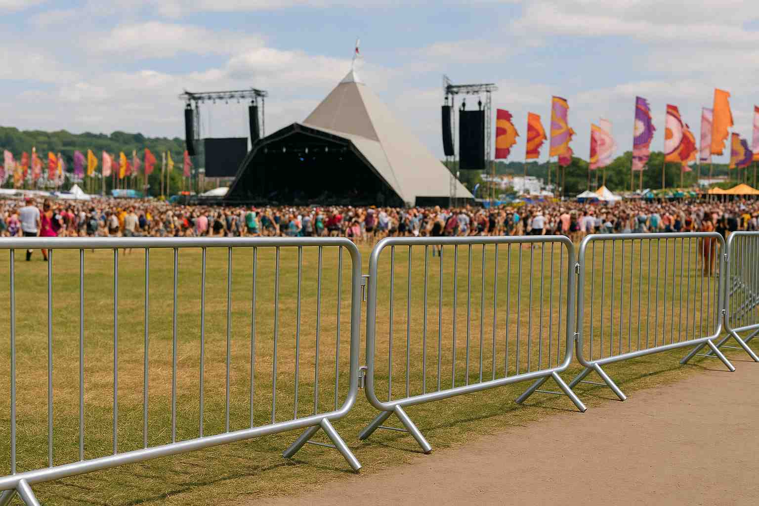 Crowd barrier delivery for a major UK festival — TempFence UK