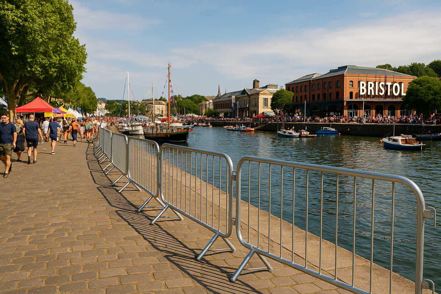 Barrier lines and openings installed at Bristol Harbour — TempFence UK